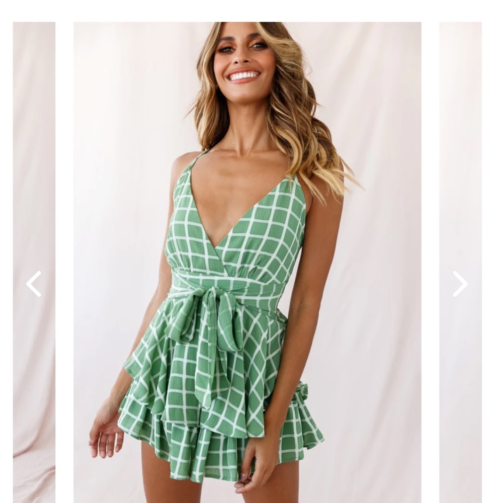 Selfie Leslie Maddox Fit and Flare Romper 💚